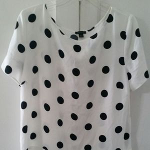 Pretty black polka dot blouse